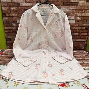 RAE DUNN Butterfly’s striped camisole nightgown M